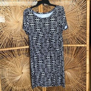 Apt. 9 Casual Short Sleeve Black and White Dress